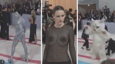 Celebrity na letošním Met Gala šokovaly: Odhalená prsa i kostým kočky