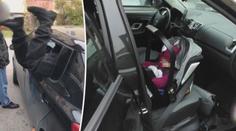 Auto se zamklo s miminkem i klíči uvnitř! VIDEO dramatické záchrany
