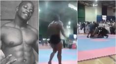 Smrtící moment: Kulturistovi se vymklo salto, zlomil si vaz! VIDEO