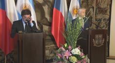 Argentinský prezident Milei v Praze. Setkal se s Fialou, přijal ho i Pavel