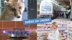 Změny od února: Dražší plyn, jiné jízdenky ČD i otevření nových pošt