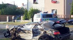 Audi letělo vzduchem, zbyl z něj vrak! Řidič nadýchal 2,16 promile