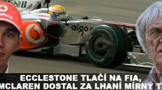 Ecclestone tlačí na FIA, aby McLaren dostal za lhaní mírný trest