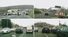 Divoká policejní honička: Řidiče zastavily až hřebíkové pásy. VIDEO