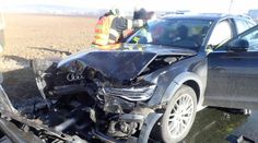 Čelní srážka na Uherskohradišťsku: Čtyři zranění včetně dětí, vzlétl i vrtulník