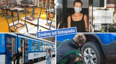 Zavřené další školy, zrušené vlaky. Co bude od listopadu jinak? PŘEHLED