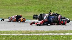 Hrůzostrašná nehoda v MotoGP. Miller narazil hlavou do motorky soupeře