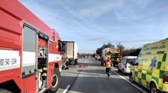 Chodce na dálnici srazil kamion. Smrti unikl jen o vlásek