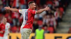 Slavia bavila. Tecl hattrickem pomohl k rekordní výhře. Hlavní je titul, říká
