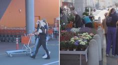 Návaly v hobbymarketech pokračují, lidé se ale chovají ukázněně