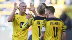 Dortmund nasázel Wolfsburgu půltucet gólů. Dvakrát se trefil Haaland