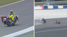 Ve sprintu MotoGP došlo k děsivé nehodě. Oba jezdci jsou v pořádku