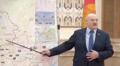 Lukašenko ukázal plány s Ukrajinou, mapa naznačuje i útok na další stát