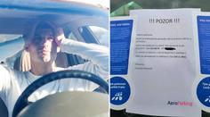 Letiště v Praze nechalo majiteli auta vzkaz, po příletu ho čeká šok