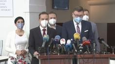 Tisková konference koalic SPOLU a Piráti a STAN