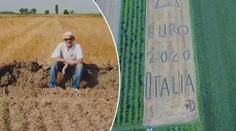 Farmář umělcem. V poli nakreslil poctu fotbalovým reprezentantům