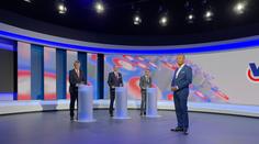 V debatě na Nově se utkali Babiš, Bartoš a Fiala. Podívejte se na celý záznam