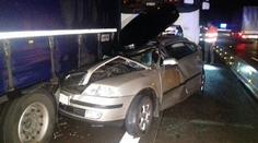 Na D1 se tvořily kolony. Osobní auto narazilo do nákladního