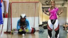 Snowboardistka Samková testovala velké kalhoty! Byla z ní gólmanka