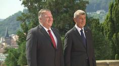 Pompeo s Babišem probral obchodní záležitosti a navštívil Miloše Zemana