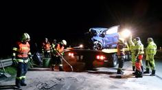Auto skončilo po noční nehodě na D8 v příkopě! Jeden zraněný