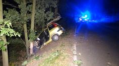 Řidič na Lounsku nepřežil náraz do stromu. Pro spolujezdce letěl vrtulník