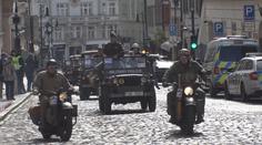 Motorky i auta z druhé světové války. Českem projel historický konvoj