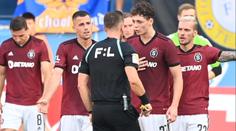 Sparta přišla v Teplicích o výhru. Navíc hrála bez vyloučeného Krejčího