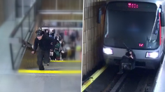 VIDEO: Muž jel v metru na spřáhle. Pátrá po něm policie, hrozí mu vězení