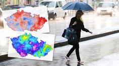 Extrémní rozdíly napříč ČR: Někde silný déšť, jinde úporné sucho. MAPY