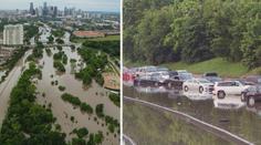 Ulice Texasu zaplavily masy vody. V Houstonu napršelo po kolena