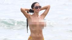 Sexy přítelkyně fotbalisty Neymara jako Venuše. Ukázala prsa!