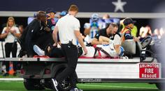 Děsivé zranění hvězdy NFL. Hutchinson opustil hřiště se zlomenou nohou