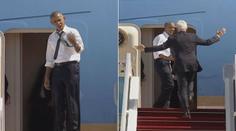 Pohni, Bille! Obama naháněl rozevlátého Clintona do letadla