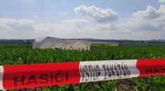 Na Vysočině spadlo letadlo a začalo hořet. Pilot nehodu nepřežil