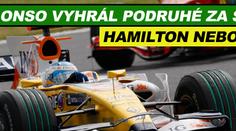 F1: Alonso vyhrál podruhé za sebou, Hamilton nebodoval