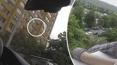 VIDEO: Žena plašila holuby a vypadla z okna. V 7. patře visela jen za nohu!