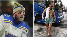 Hokejistům Blues mráz vůbec nevadil. Na Winter Classic přišli v plážovém outfitu