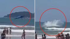 VIDEO: Pilot musel nouzově přistát na moři