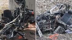 Mladíci rozpůlili při nehodě auto o pilíř mostu, oba jsou po smrti