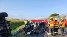Na D46 se srazil osobák s kamionem. Jeden člověk zemřel, tři jsou zranění