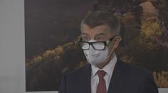 Tisková konference Andreje Babiše před odletem na jednání Evropské rady