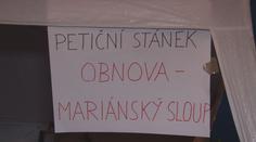 VIDEO: Spor o obnovení Mariánského sloupu nekončí