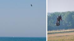 Francouz chtěl na prkně přeletět La Manche, v půlce spadl do moře