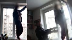 Muž stál v okně 4. patra a popíjel kávu. Policista zakročil