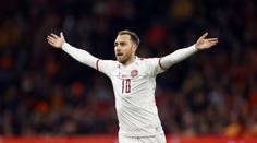 Návrat Eriksena do reprezentace z říše snů. Trefil se po dvou minutách na hřišti