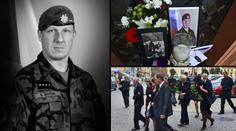 Zněla salva, létaly stíhačky: Davy lidí se loučily s vojákem Marcinem