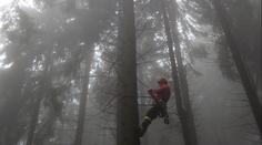 Paraglidista uvízl poblíž Ještědu. Sundat ho museli hasiči