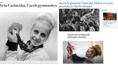 Čáslavskou oplakává celý svět! O nejlepší gymnastce píší i Japonci