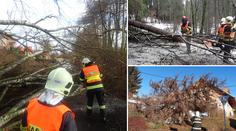 Vichřice rozhazovala kamiony do příkopů. V Brně zranilo ženu padající lešení